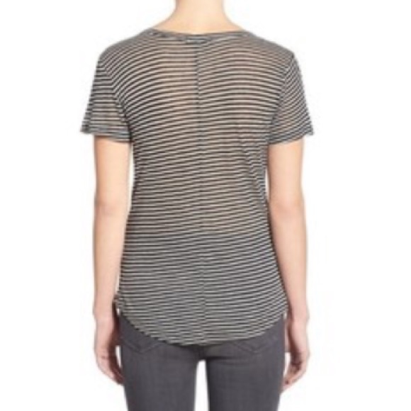 Paige Hadley striped v-neck soft t-shirt - Picture 7 of 10